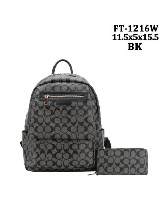FT-1216W BK BACKPACK WITH WALLET