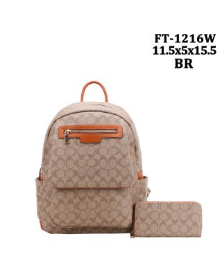 FT-1216W BR BACKPACK WITH WALLET