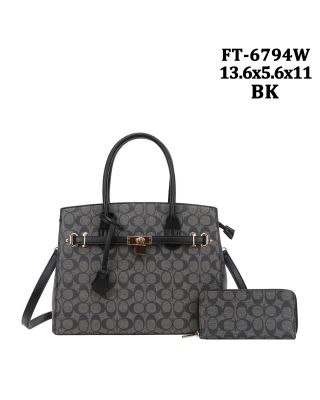 FT-6794W BK WITH MONOGRAM WITH WALLET