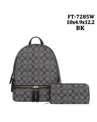FT-7285W BK BACKPACK WITH WALLAET