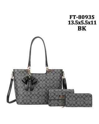 FT-8093S BK MONOGRALM 3IN 1 BAG