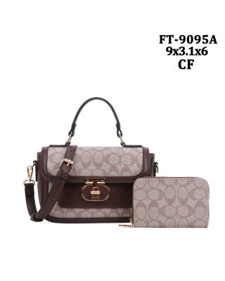 FT-9095A CF MONOGRAM CROSSDODY BAG WITH WALLET