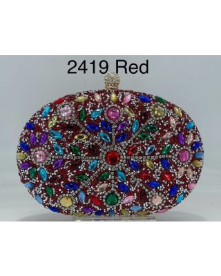 G2419 RD BLING EVENNING BAG