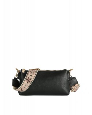 GL-0072 BK CROSS BODY WITH GUITAR STRIPE