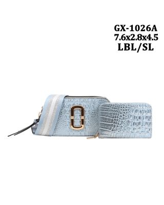 GX-1026A BL/GD DESIGNER CROSSBODY BAG WITH WALLET