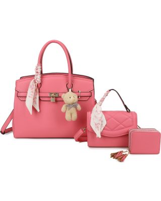 PU24126-T3 H PK 2HANDBAG WITH WALLET SET