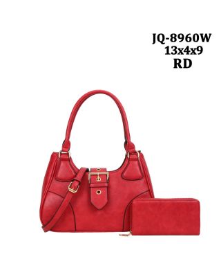 JQ-8960W RD HOBO BAG WITH WALLET