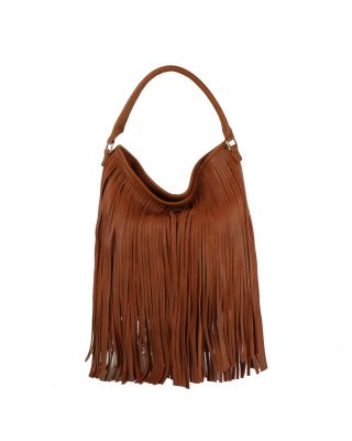 JY-0465 BR FRINAGE HOBO BAG
