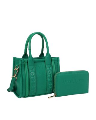 KMS-5398 GN TOTE BAG WITH WALLET
