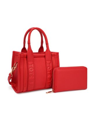 KMS-5398 RD TOTE BAG WITH WALLET