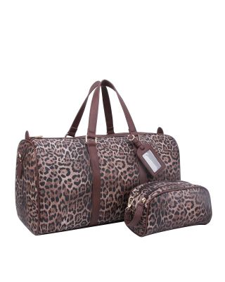 LE1100 BR TRAVEL LEPERD TOTE BAG