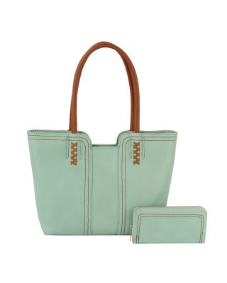 LHU522-1W-Z MT DESIGNER SHOPPING BAG WITH WALLET