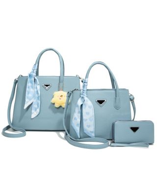 PU-211027-T3 LBL 2 HANDBAGS WITH WALLET SET