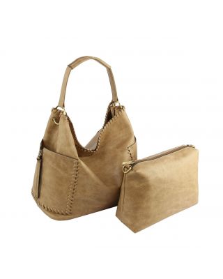 LLB105-1 ST Whipstitched 2 in 1 Pocket Hobo