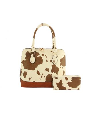 LQ277-1W BR ANIMAL PURSE WITH WALLET