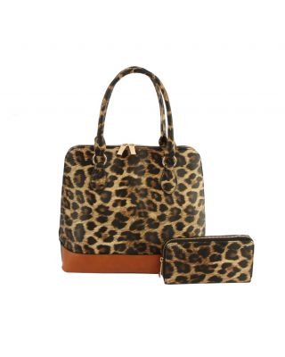 LQ277-1W LP/BR ANIMAL PURSE WITH WALLET