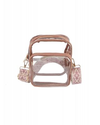 LQ287-BS CLEAR FUAX VEGAN LEATHER WITH GUITAR STRAP