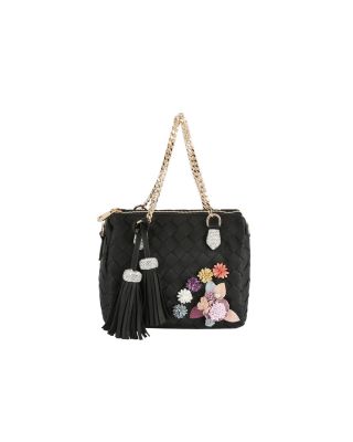 LTT001 BK FLOWER BLING BAG