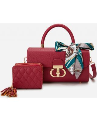 PU824-M2 BD HANDBAG WITH WALLET SET