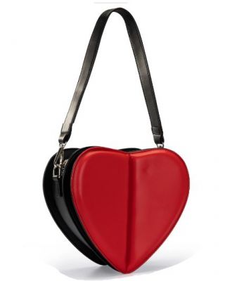 MC-1024 BK Milan Chiva Heart Shaped Mini Clutch/Crossbody Bag