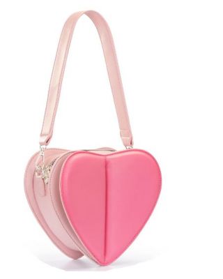 MC-1024 PK Milan Chiva Heart Shaped Mini Clutch/Crossbody Bag