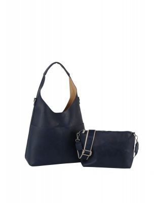 ME-0028-M BL DESIGNER 2PC HOBO BAG