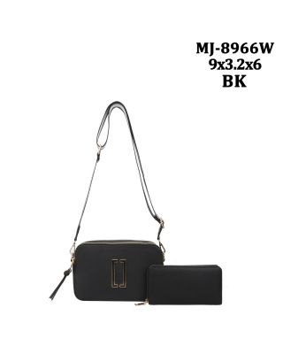 MJ-8966W BK DESIGNER CROSBODY WITH WALLET