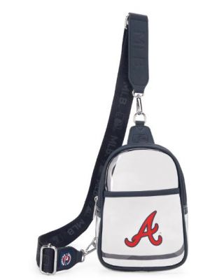 MLB-AB30-001 BL MLB Atlanta Braves Clear Mini Sling Stadium Bag