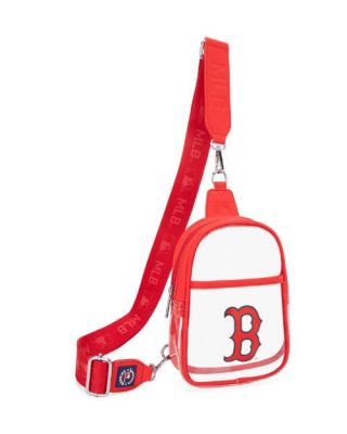 MLB-BB30-001 MLB RD Boston Red Sox Clear Mini Sling Stadium Bag