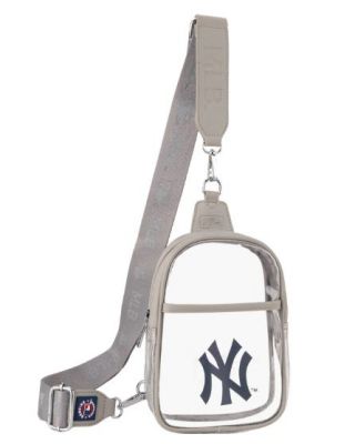 MLB-NY30-001 GY MLB New York Yankees Clear Mini Sling Stadium Bag