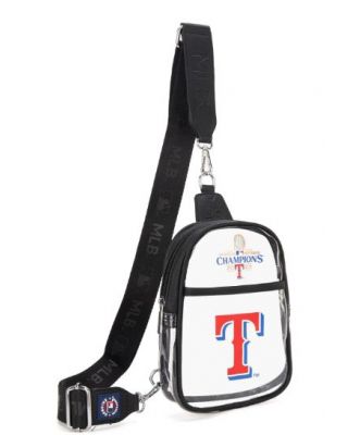 MLB-TB30-001 BK MLB Texas Rangers Clear Mini Sling Stadium Bag