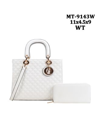 MT-9143W WT QUILT BAG WITH WALLET