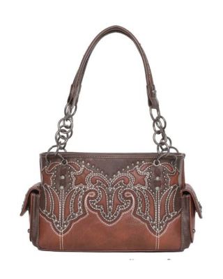 MW1055G-8085 CF Montana West Embroidered Collection Concealed Carry Satchel