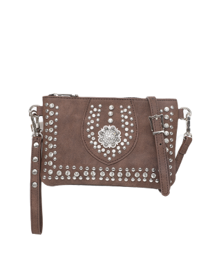 MW1056-181 CF  Montana West Concho Collection Clutch/Crossbody