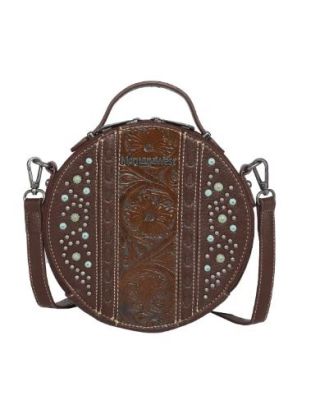 MW1067-118 CF Montana West Embossed Collection Crossbody Circle Bag