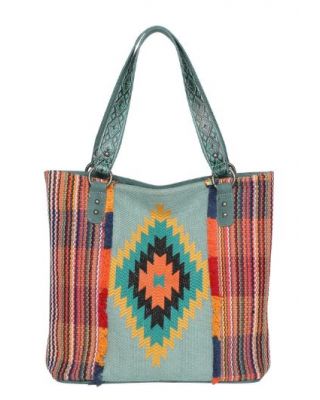 MW1069G-8113 TQ Montana West Aztec Tapestry Concealed Carry Tote