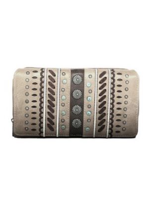 MW1091-W010 KH Montana West Studs Collection Wallet