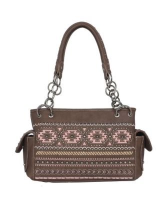 MW1092G-8085 CF  Montana West Cut Out Aztec Collection Concealed Carry Satchel