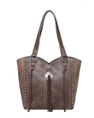 MW1098G-8096 CF Montana West Concho Collection Concealed Carry Cowboy Boot Tote