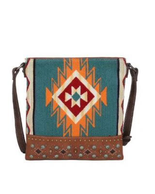 MW1097G-9360 BR Montana West Aztec Tapestry Concealed Carry Crossbody Bag