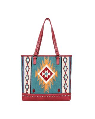 MW1105 -8317 RD Montana West Aztec Tapestry Tote (Double Sided Design) 