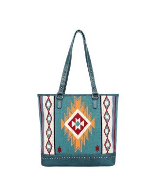 MW1105 -8317 TQ Montana West Aztec Tapestry Tote (Double Sided Design) 
