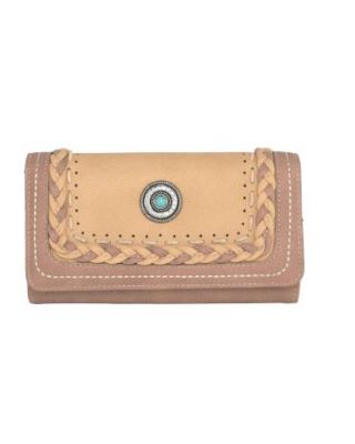 MW1107-W010 BR Montana West Concho Collection Wallet