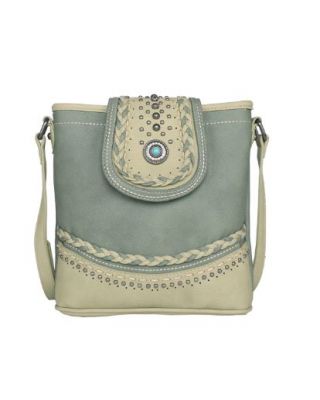 MW1107G-9630 GN  Montana West Concho Collection Concealed Carry Crossbody