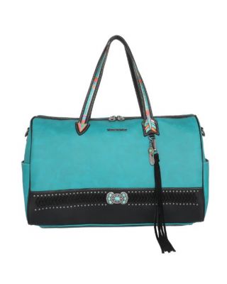 MW1112--5110 BK Montana West Concho Collection Weekender Bag