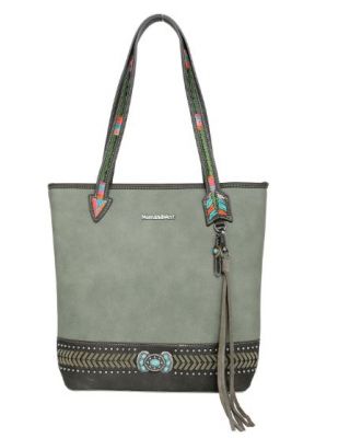 MW1112G-8113 GN Montana West Concho Collection Concealed Carry Tote