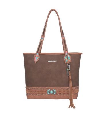 MW1112G-8317 BR Montana West Concho Collection Concealed Carry Tote