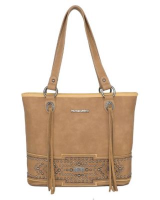 MW1113G-8317 BR Montana West Concho Collection Concealed Carry Tote