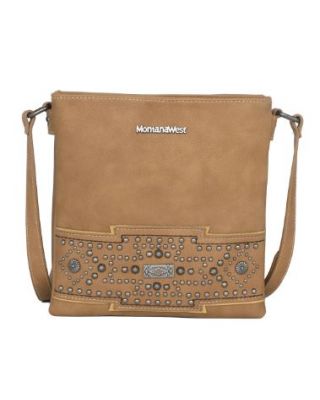 MW113G-9360 BR Montana West Concho Collection Concealed Carry Crossbody