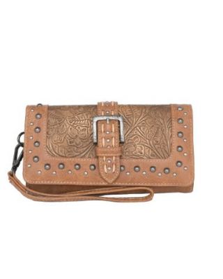 MW1117-W010 BR  Montana West Embossed Collection Wallet